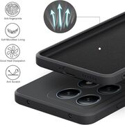 Husa pentru  Xiaomi 14T Pro Liquid Silicone, subțire, captusita cu microfibra, anti amprentă, protectie cameră foto, movlavanda