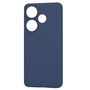 Husa pentru  Poco F6 Liquid Silicone, subțire, captusita cu microfibra, anti amprentă, protectie cameră foto, albastru