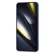 Husa pentru  Poco F6 Liquid Silicone, subțire, captusita cu microfibra, anti amprentă, protectie cameră foto, albastru
