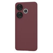 Husa pentru  Poco F6 Liquid Silicone, subțire, captusita cu microfibra, anti amprentă, protectie cameră foto, bordeaux