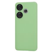 Husa pentru  Poco F6 Liquid Silicone, subțire, captusita cu microfibra, anti amprentă, protectie cameră foto, verde deschis