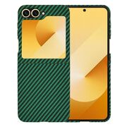 Husa pentru  Samsung Galaxy Z Flip 6 CarbonFiber UltraSlim, Lightweight, verde