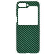 Husa pentru  Samsung Galaxy Z Flip 6 CarbonFiber UltraSlim, Lightweight, verde