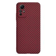 Husa pentru  Xiaomi Redmi Note 12S 4G CarbonFiber UltraSlim, Lightweight, rosu