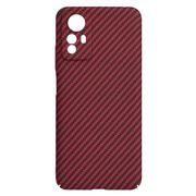 Husa pentru  Xiaomi Redmi Note 12S 4G CarbonFiber UltraSlim, Lightweight, rosu