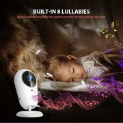 Video Baby Monitor cu Cameră și Audio - Monitor Digital Wireless 2.4Ghz, Ecran IPS 4.3 inch, Baterie 1760mAh, Monitorizare Temperatură, VOX, Funcție Talk Back, Viziune Nocturnă, Lullabies, alb