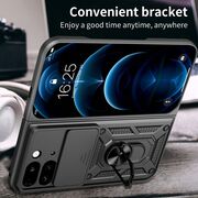 Husa pentru  Google Pixel 9 Pro Fold Ring Armor Kickstand Tough Rugged Cover cu protectie camera, verde