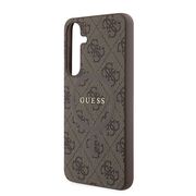 Husa pentru  Samsung Galaxy S24+ Plus Guess - 4G Collection Leather MagSafe - maro