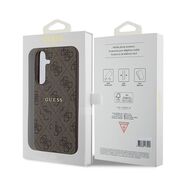 Husa pentru  Samsung Galaxy S24+ Plus Guess - 4G Collection Leather MagSafe - maro