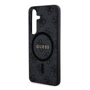 Husa pentru  Samsung Galaxy S24+ Plus Guess - 4G Collection Leather MagSafe - negru