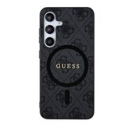 Husa pentru  Samsung Galaxy S24+ Plus Guess - 4G Collection Leather MagSafe - negru