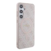 Husa pentru  Samsung Galaxy S24+ Plus Guess - 4G Collection Leather MagSafe - roz