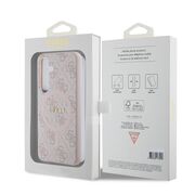 Husa pentru  Samsung Galaxy S24 Guess - 4G Collection Leather MagSafe - roz