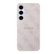 Husa pentru  Samsung Galaxy S24 Guess - 4G Collection Leather MagSafe - roz