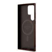 Husa pentru  Samsung Galaxy S24 Ultra Guess - 4G Collection Leather MagSafe - maro
