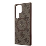 Husa pentru  Samsung Galaxy S24 Ultra Guess - 4G Collection Leather MagSafe - maro