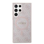 Husa pentru  Samsung Galaxy S24 Ultra Guess - 4G Collection Leather MagSafe - roz