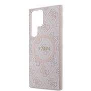 Husa pentru  Samsung Galaxy S24 Ultra Guess - 4G Collection Leather MagSafe - roz