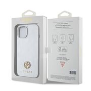 Husa pentru  iPhone 15 Guess- Strass Metal - argintiu