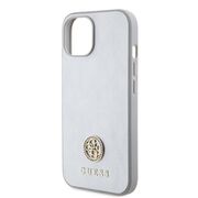 Husa pentru  iPhone 15 Guess- Strass Metal - argintiu