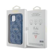 Husa pentru  iPhone 15 Plus Guess - 4G Collection Leather MagSafe - albastru