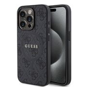 Husa pentru  iPhone 15 Pro Guess - 4G Collection Leather MagSafe - negru