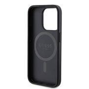 Husa pentru  iPhone 15 Pro Guess - 4G Collection Leather MagSafe - negru