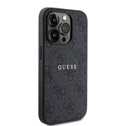 Husa pentru  iPhone 15 Pro Guess - 4G Collection Leather MagSafe - negru