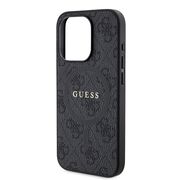 Husa pentru  iPhone 15 Pro Guess - 4G Collection Leather MagSafe - negru