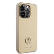 Husa pentru  iPhone 15 Pro Max Guess- Strass Metal - auriu