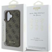 Husa pentru  iPhone 16 Guess - Hardcase 4G Classic - maro
