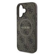 Husa pentru  iPhone 16 Plus Guess - 4G Ring Classic MagSafe - maro