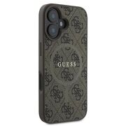 Husa pentru  iPhone 16 Plus Guess - 4G Ring Classic MagSafe - maro
