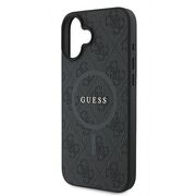Husa pentru  iPhone 16 Plus Guess - 4G Ring Classic MagSafe - negru