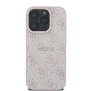 Husa pentru  iPhone 16 Pro Guess - 4G Ring Classic MagSafe - roz