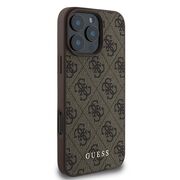 Husa pentru  iPhone 16 Pro Max Guess - Hardcase 4G Classic - maro