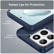 Husa pentru Honor 200 Smart Carbon Liquid Silicone, albastru
