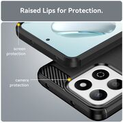 Husa pentru Honor 200 Smart Carbon Liquid Silicone, negru