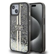 Husa pentru  iPhone 15 Guess - Liquid Glitter - negru