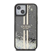 Husa pentru  iPhone 15 Guess - Liquid Glitter - negru
