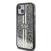 Husa pentru  iPhone 15 Guess - Liquid Glitter - negru