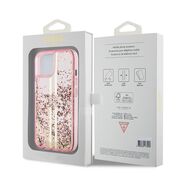 Husa pentru  iPhone 15 Guess - Liquid Glitter - roz