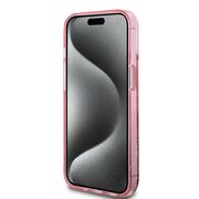 Husa pentru  iPhone 15 Guess - Liquid Glitter - roz