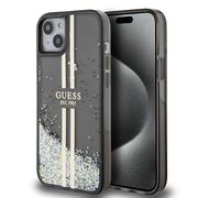 Husa pentru  iPhone 15 Plus Guess - Liquid Glitter - negru