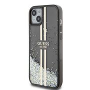 Husa pentru  iPhone 15 Plus Guess - Liquid Glitter - negru