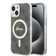 Husa pentru  iPhone 15 Plus cu MagSafe Guess - IML Series - maro inchis