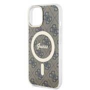 Husa pentru  iPhone 15 Plus cu MagSafe Guess - IML Series - maro inchis