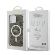Husa pentru  iPhone 15 Plus cu MagSafe Guess - IML Series - maro inchis