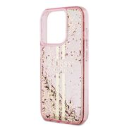 Husa pentru  iPhone 15 Pro Guess - Liquid Glitter - roz
