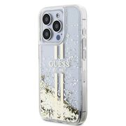 Husa pentru  iPhone 15 Pro Guess - Liquid Glitter - transparent